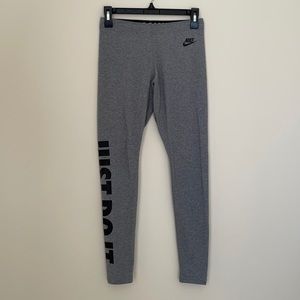 Nike Gray Just Do It Leggings